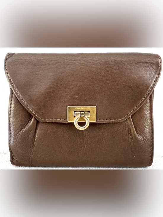 Salvatore Ferragamo Handbags - SALVATORE FERRAGAMO Vintage Brown Leather Wallet